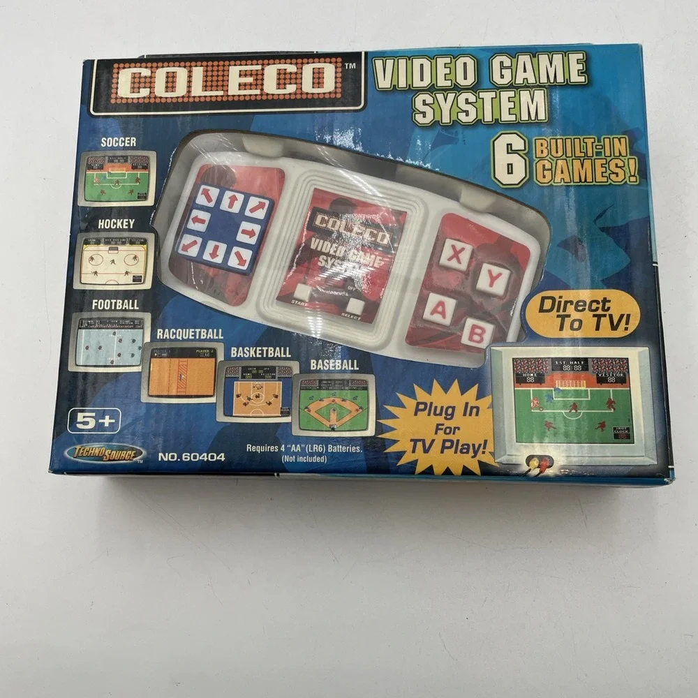 Coleco‎ Video Game System 6 Built-in Games Plug & Play Techno Source 2005 - NEW